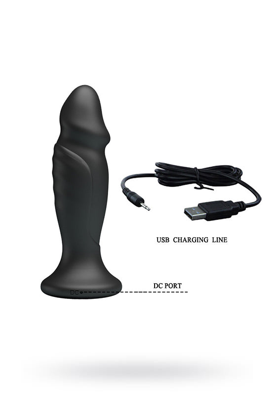 Mr.Play Anale Vibrator Plug Met Afstandsbediening Zwart 12,4cm