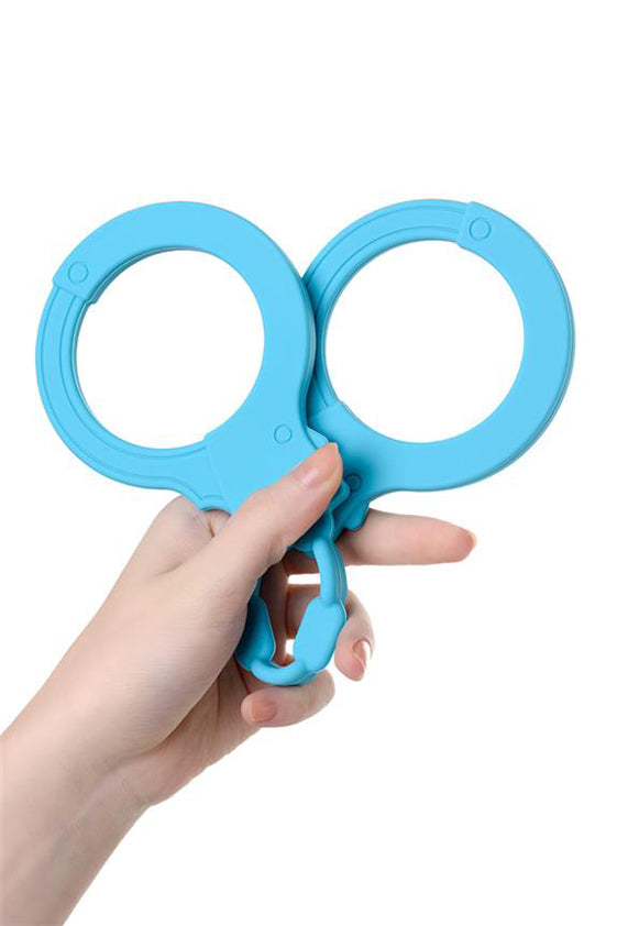 a-toys stretchy handboeien siliconen licht blauw 33cm