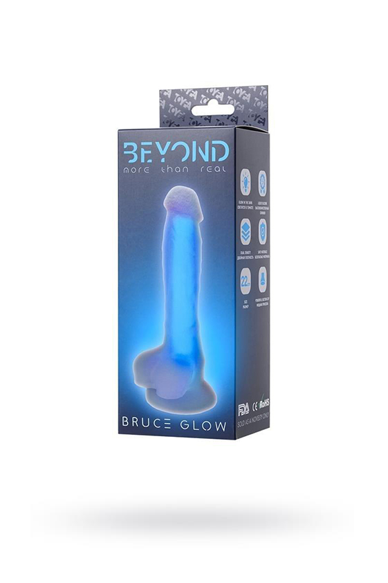 beyond™ - bruce glow blauw dildo 22cm