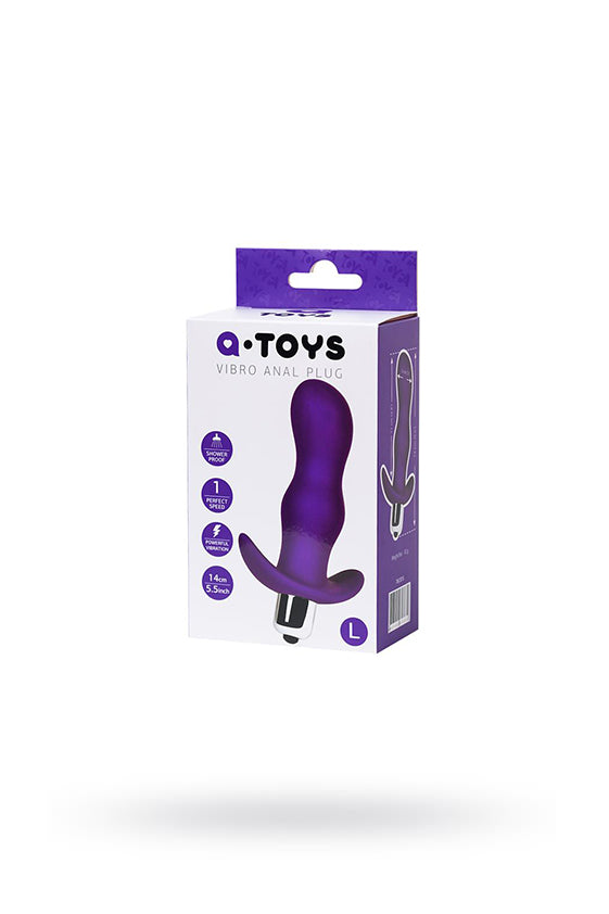 a-toys™ vibrerende anale plug paars 14cm l