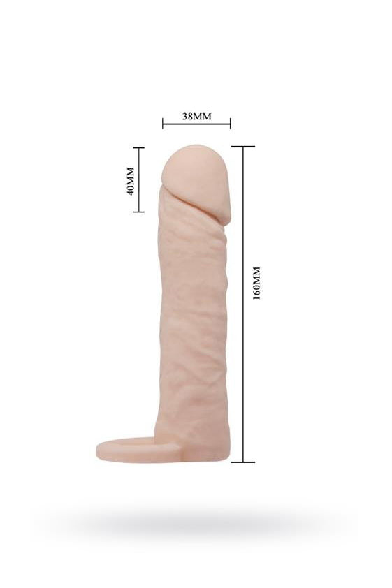 Pretty Love Penis Sleeve Beige Medium 16cm