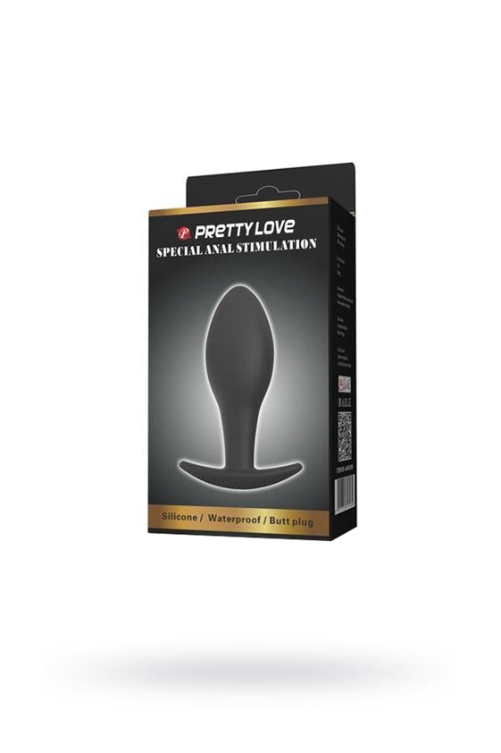 Pretty Love™ - Ronde Anaal Plug Zwart 8,5cm